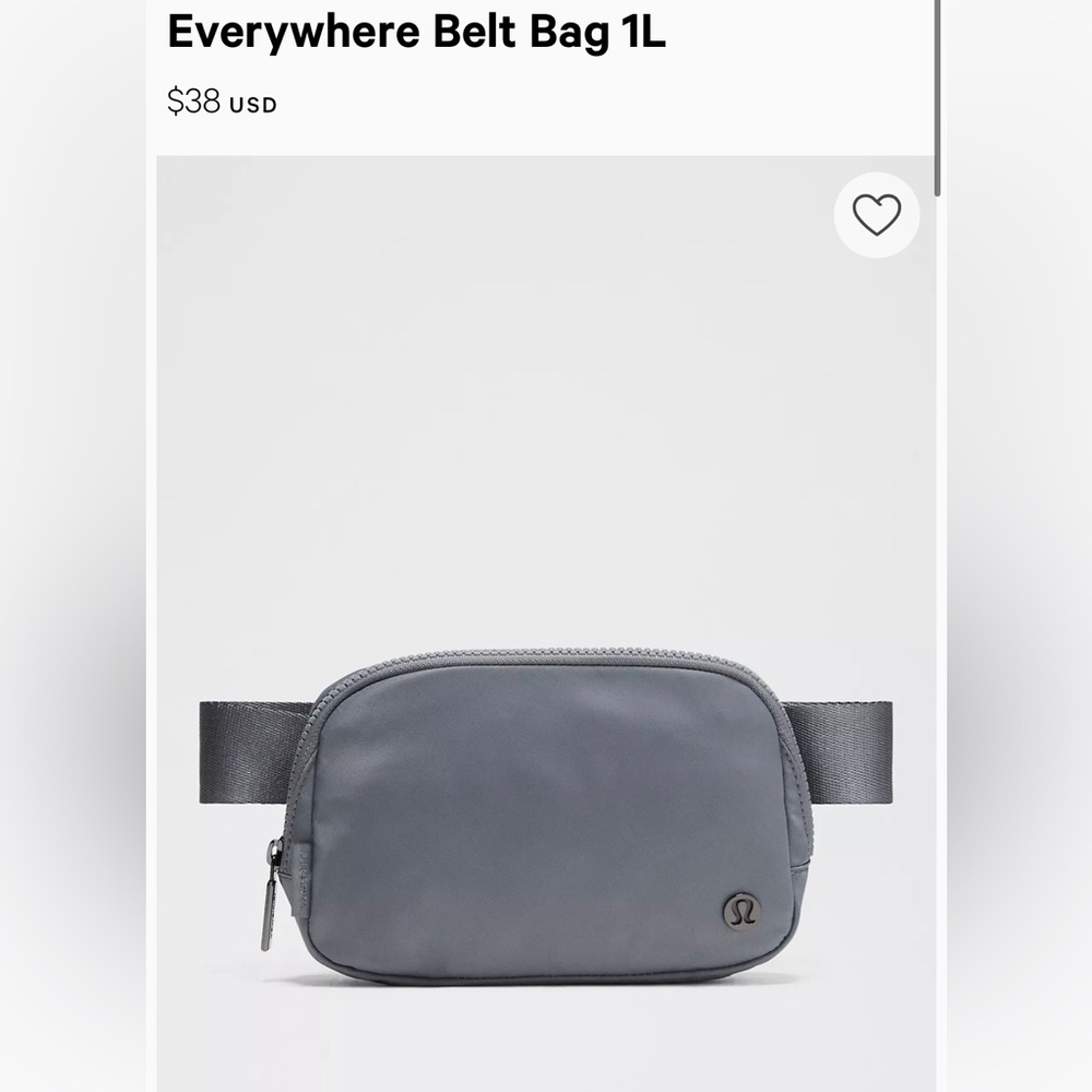 lululemon athletica Gray Everywhere Belt Bag 1L